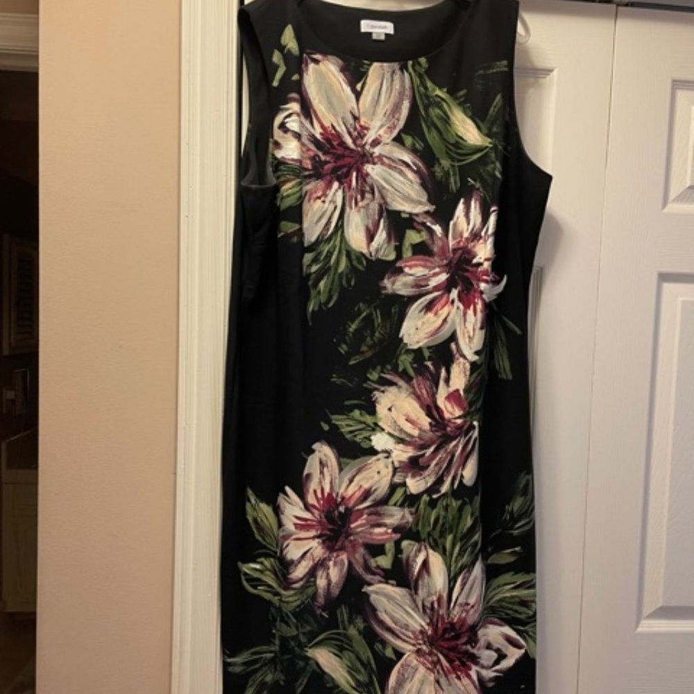 Black dress with flowers